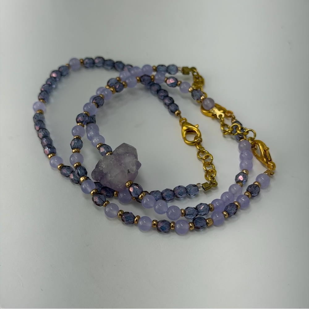 Amethyst Lavender Aura Set of 3 Bracelets